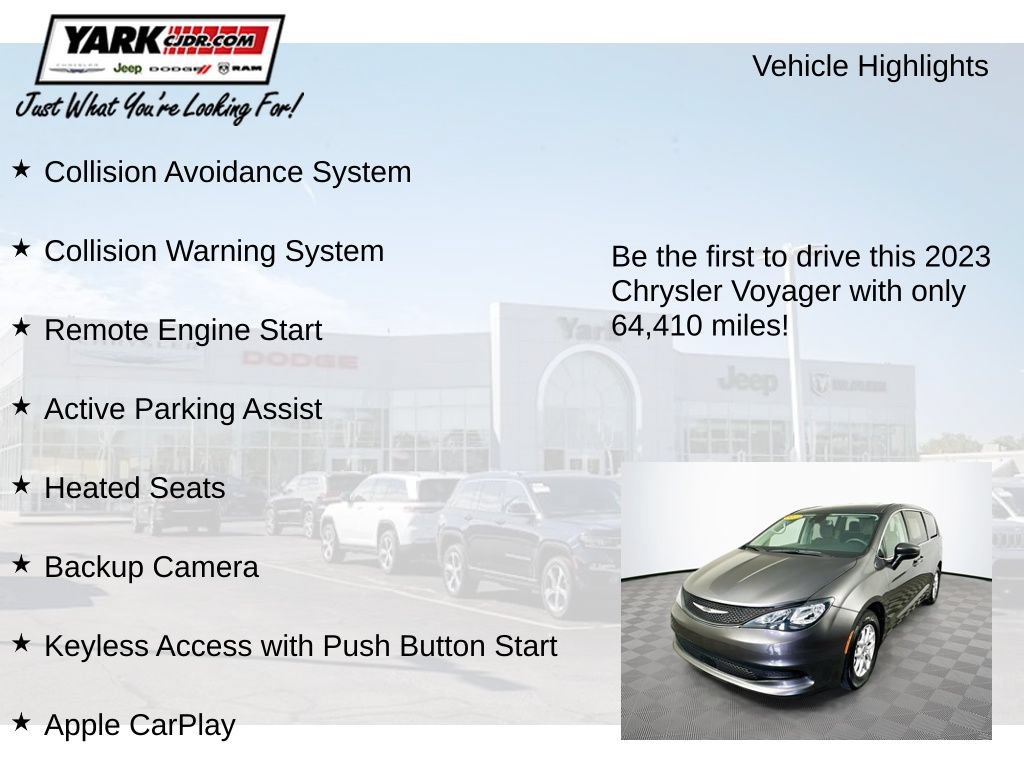 Certified 2023 Chrysler Voyager LX FWD image 12