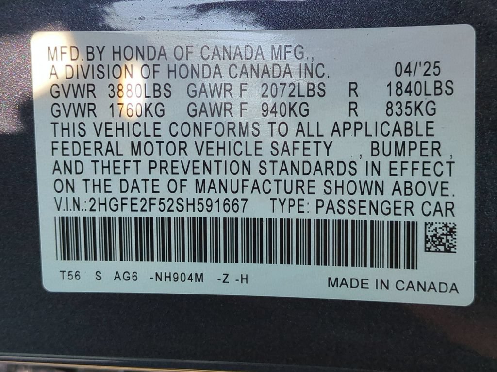 Used 2025 Honda Civic Sport image 35