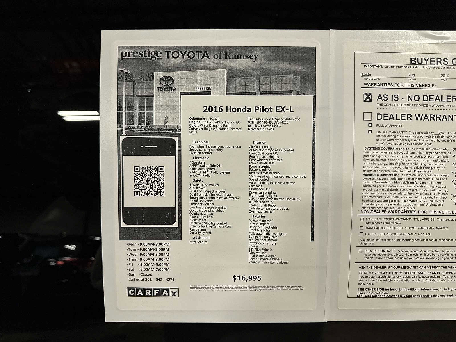 Used 2016 Honda Pilot EX-L image 13