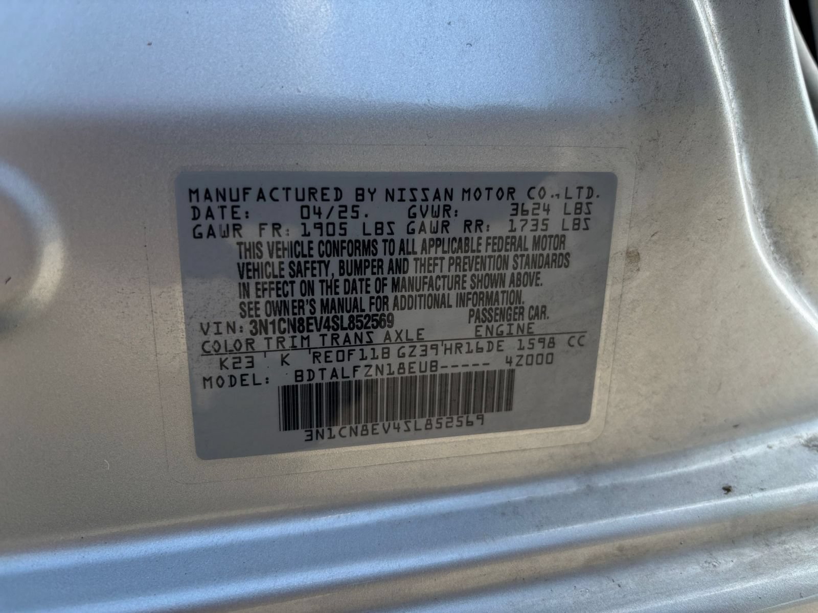 Used 2025 Nissan Versa SV FWD image 28