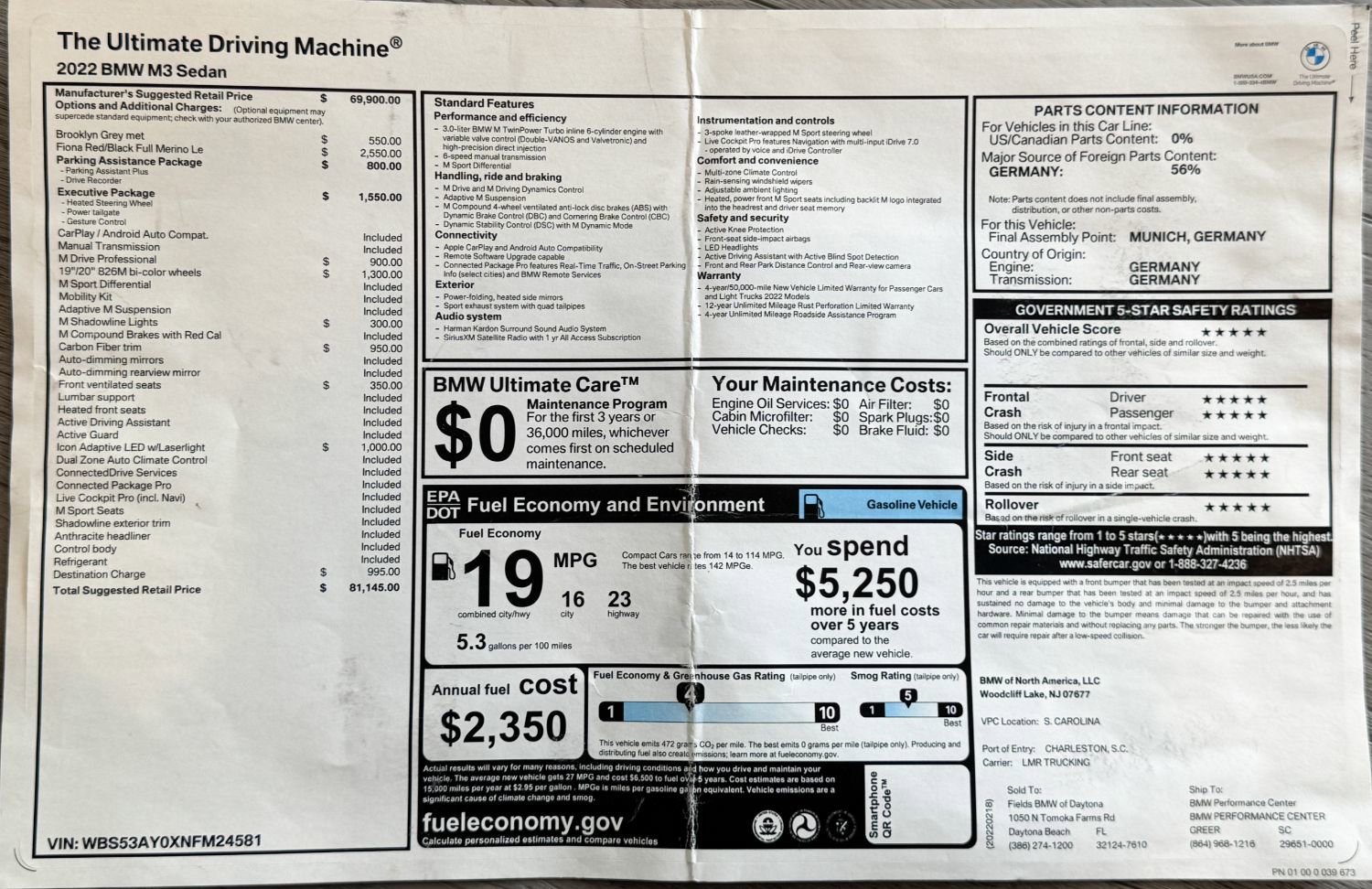 Used 2022 BMW M3 Sedan image 4