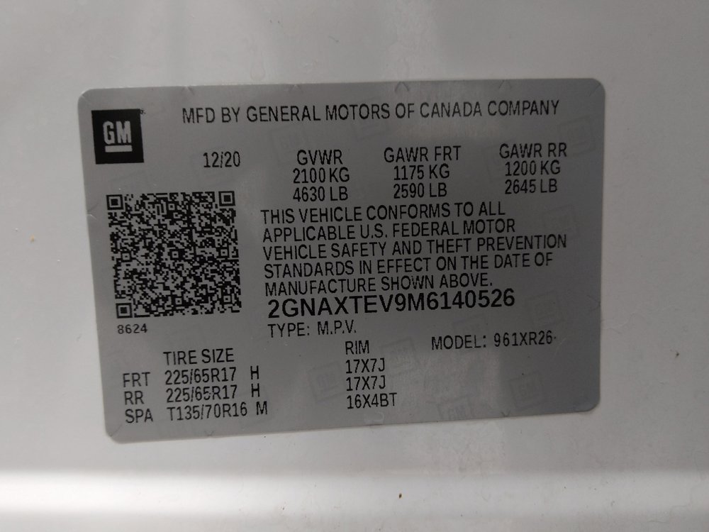 Used 2021 Chevrolet Equinox LT w/ Driver Convenience Package image 33