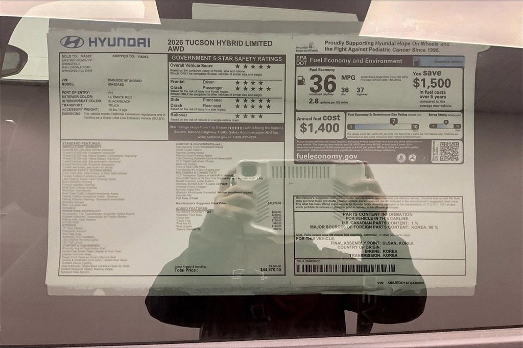 New 2026 Hyundai Tucson Limited image 14