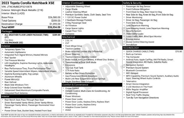 Certified 2023 Toyota Corolla XSE FWD image 32