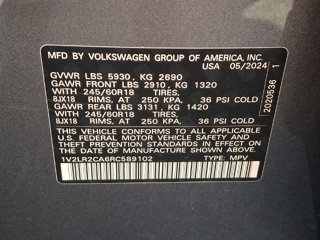 Used 2024 Volkswagen Atlas SE AWD/4WD image 29