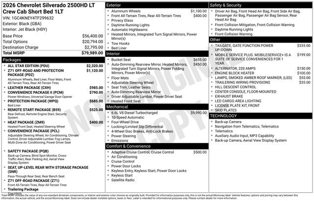 New 2026 Chevrolet Silverado 2500 LT w/ All Star Edition AWD/4WD image 35