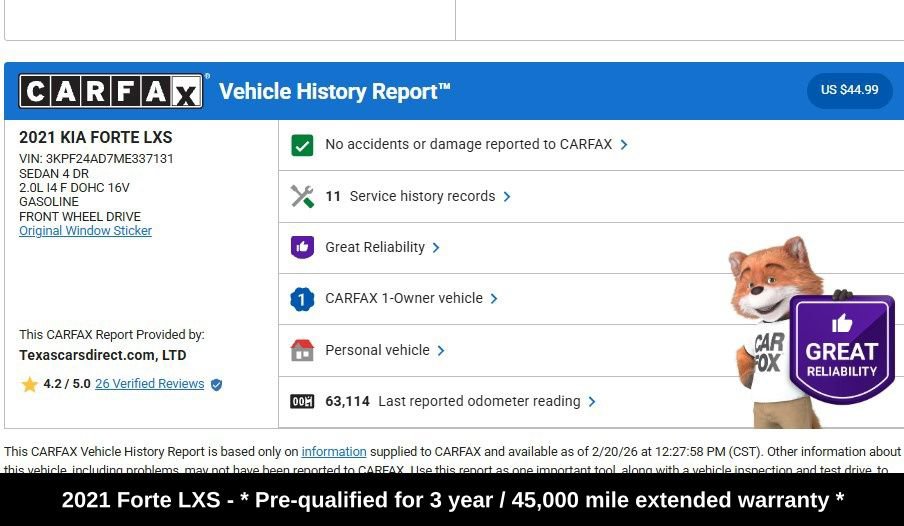 Used 2021 Kia Forte LXS image 9