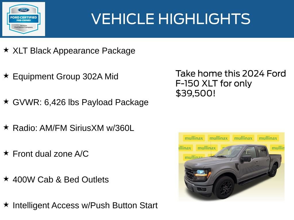 Used 2024 Ford F150 XLT w/ Equipment Group 302A MID image 35