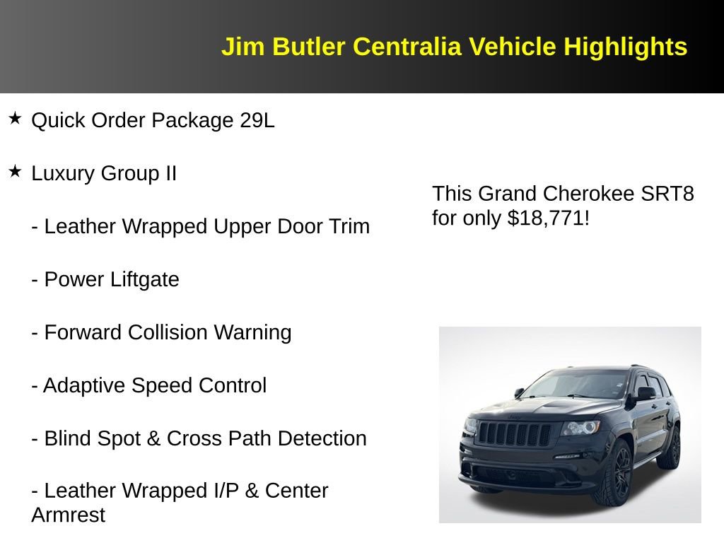 Used 2012 Jeep Grand Cherokee SRT8 w/ Luxury Group II image 5