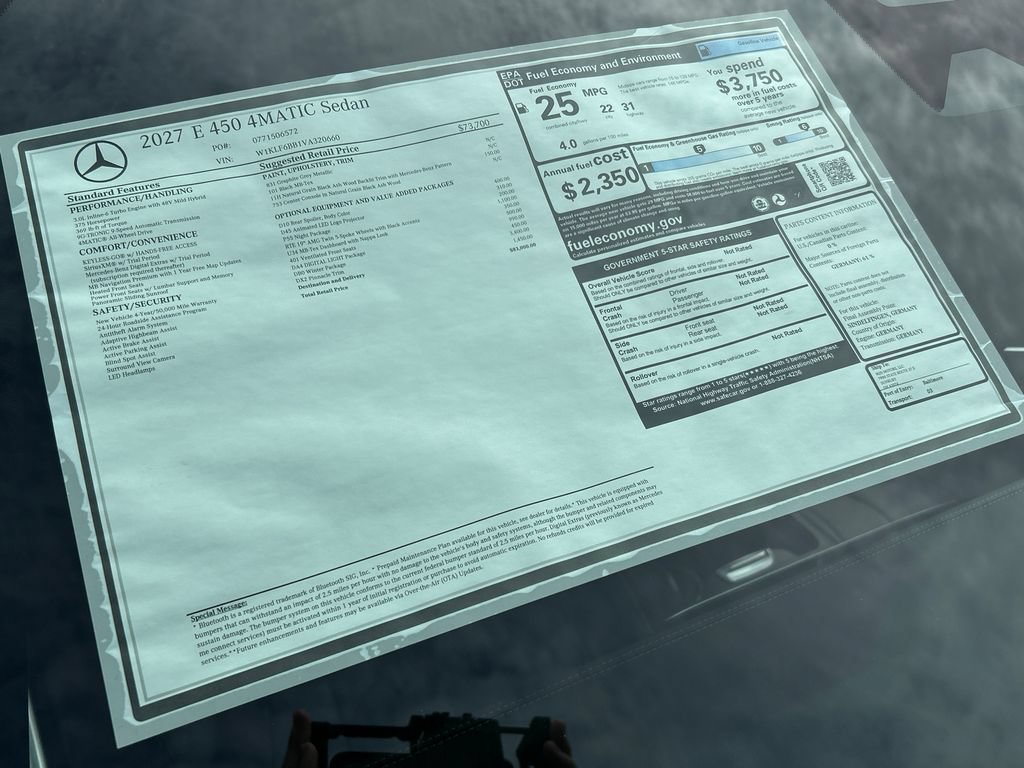 New 2027 Mercedes-Benz E 450 4MATIC Sedan image 38