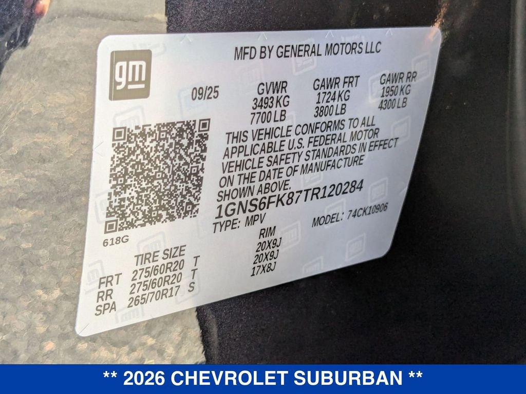 New 2026 Chevrolet Suburban Premier w/ Sun And Tow Package image 38