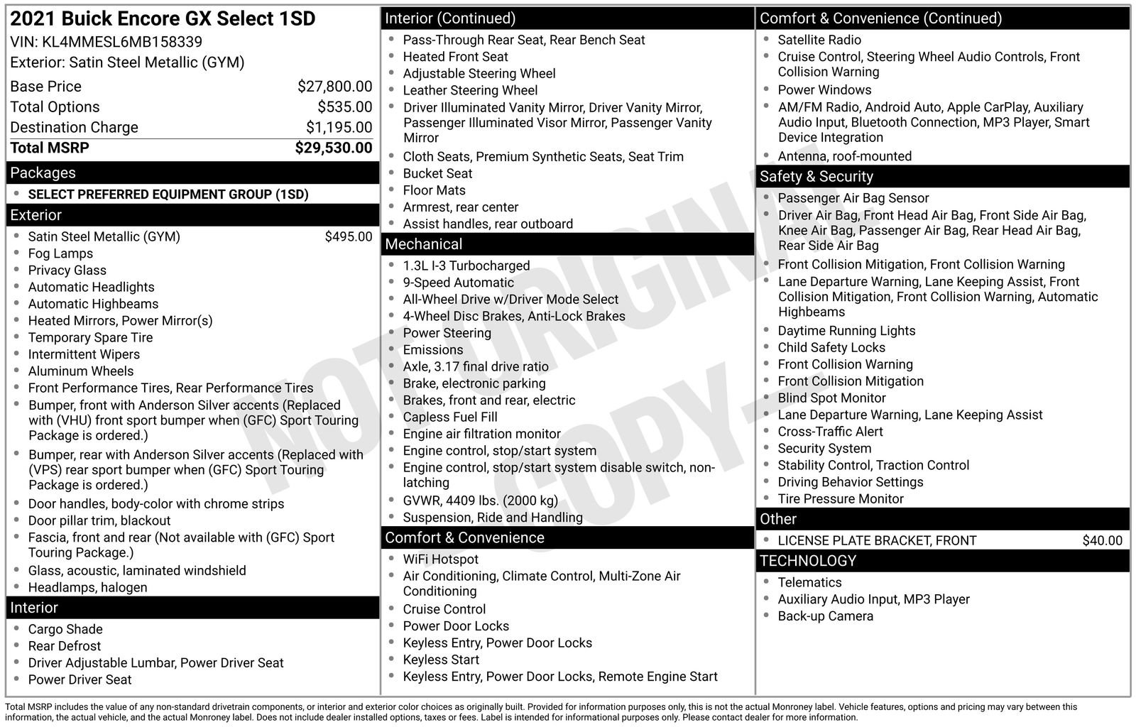 Used 2021 Buick Encore GX Select image 3