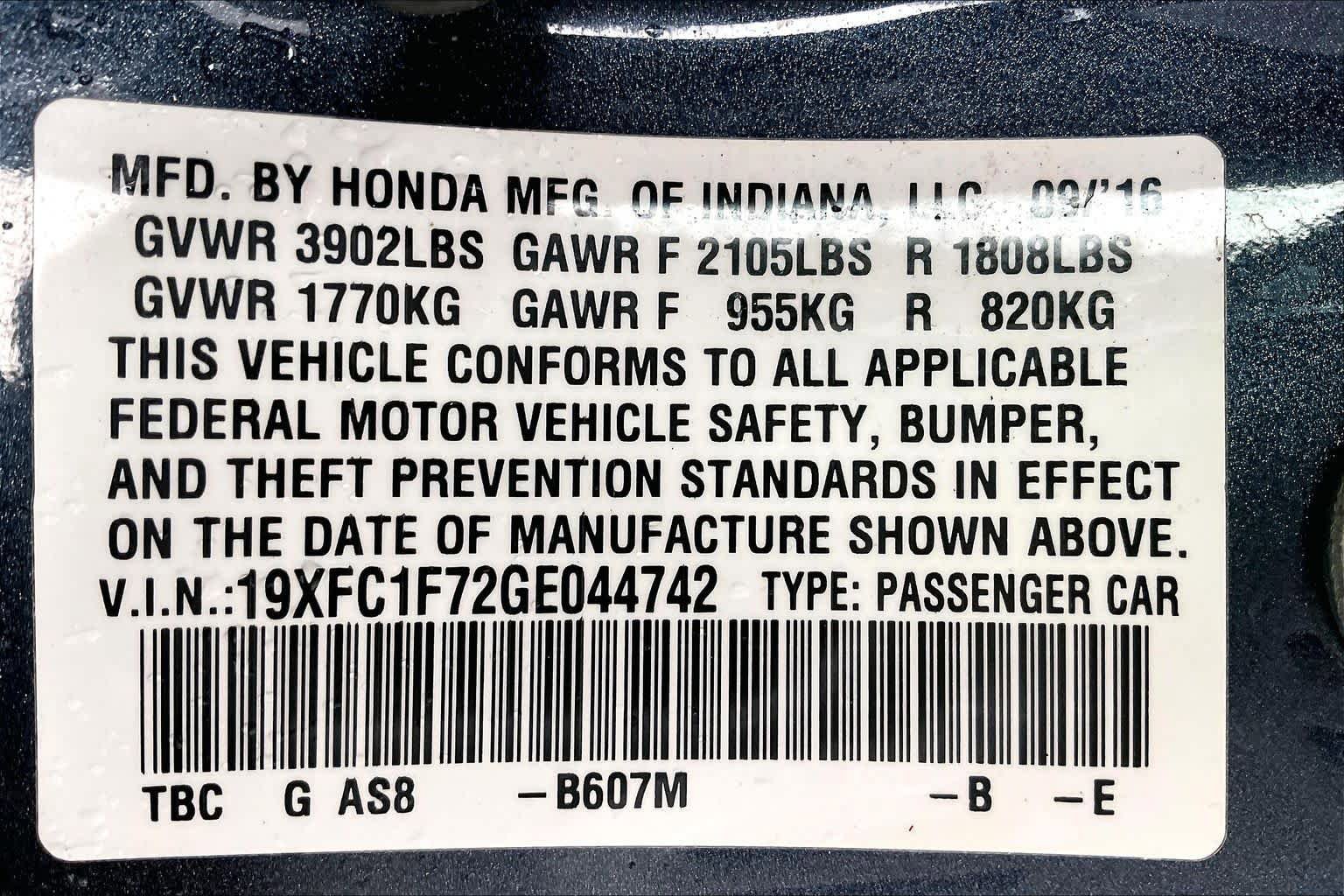 Used 2016 Honda Civic EX-L image 34