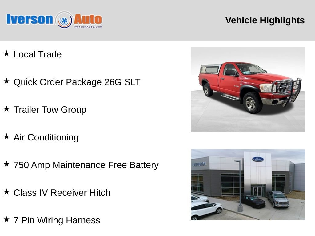 Used 2008 Dodge Ram 1500 Truck SLT w/ Trailer Tow Group image 2