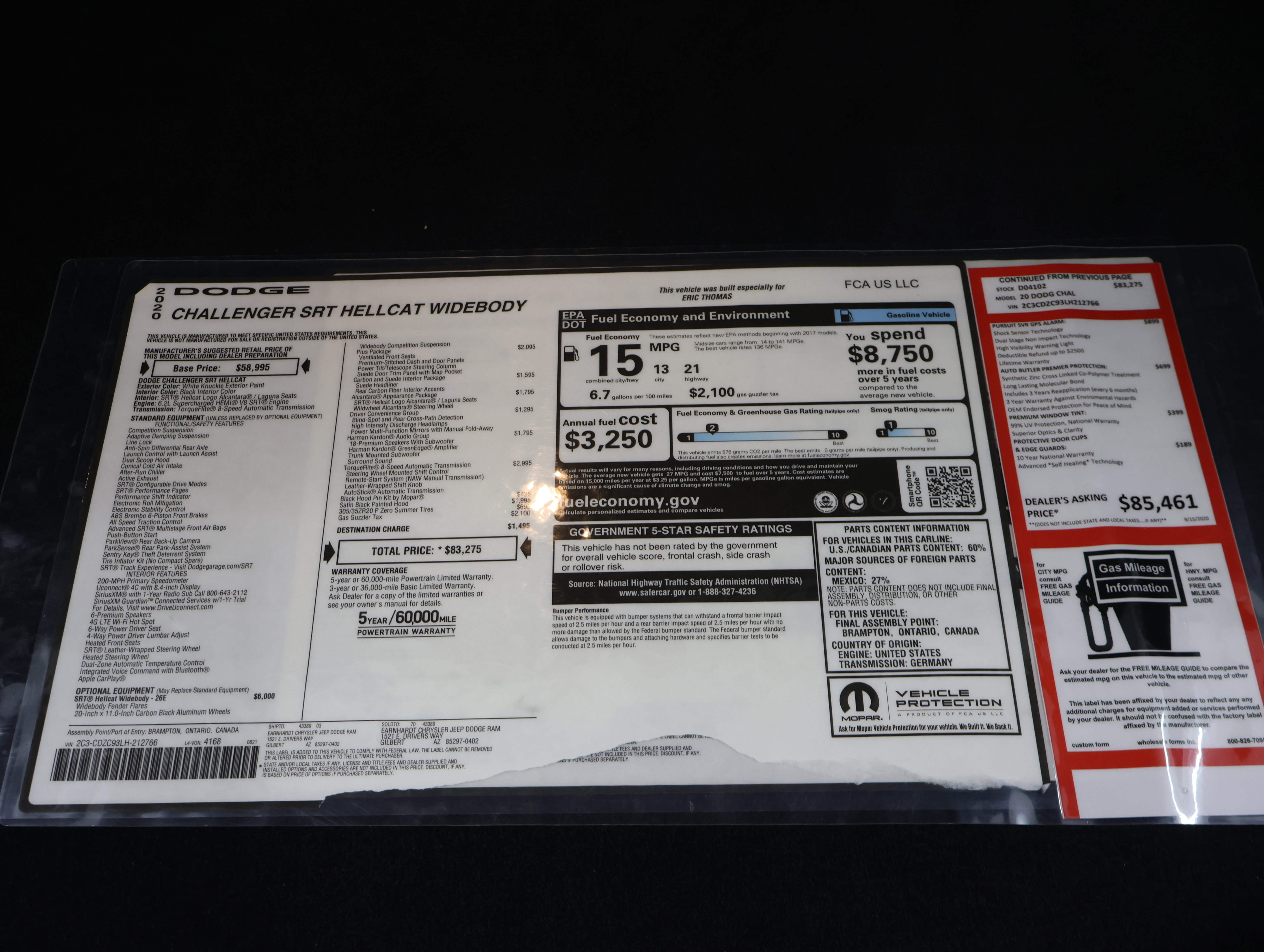 Used 2020 Dodge Challenger SRT Hellcat image 28