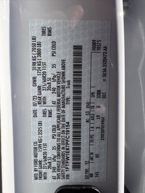 Used 2023 Ford F150 Lariat w/ Equipment Group 502A High image 11