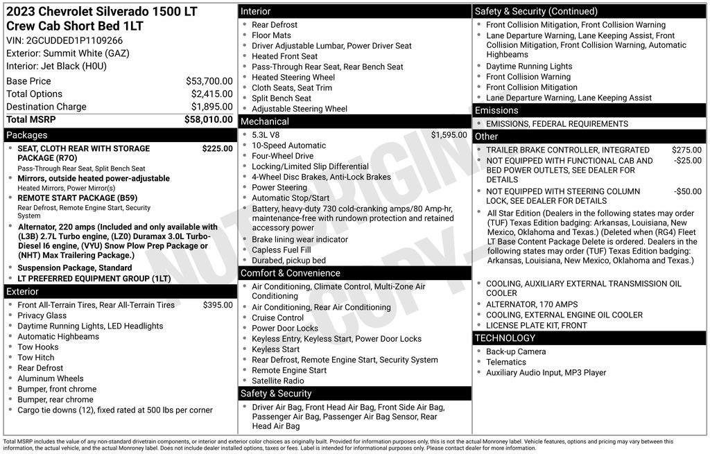 Used 2023 Chevrolet Silverado 1500 LT image 2