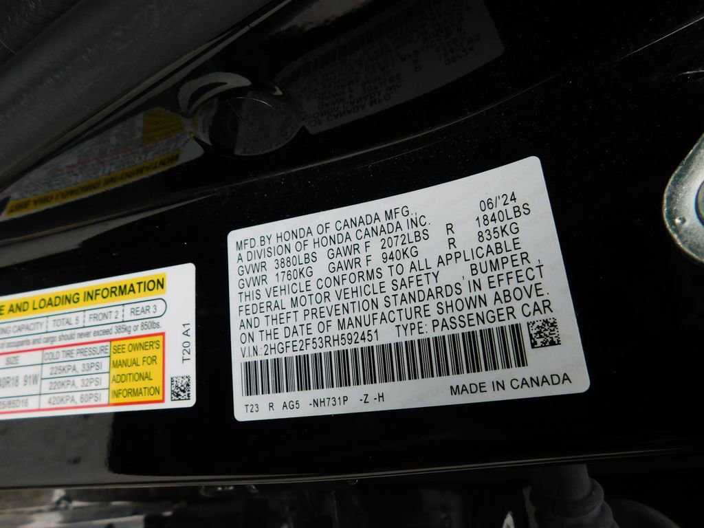 Certified 2024 Honda Civic Sport image 8