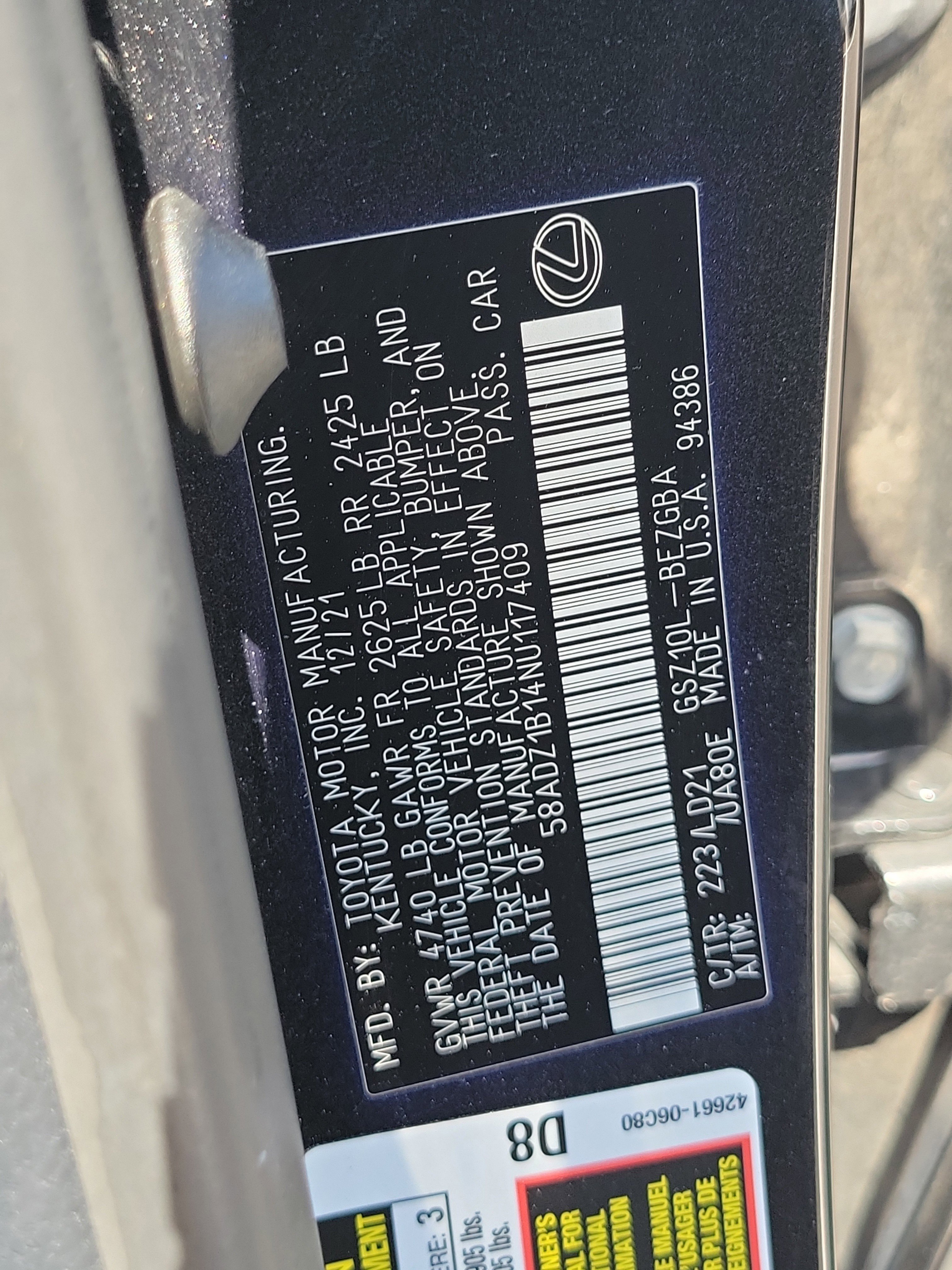 Used 2022 Lexus ES 350 w/ Premium Package image 22