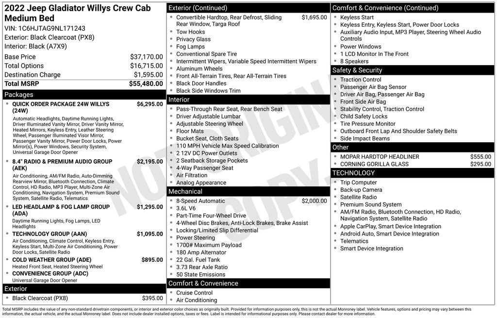 Used 2022 Jeep Gladiator Willys image 6