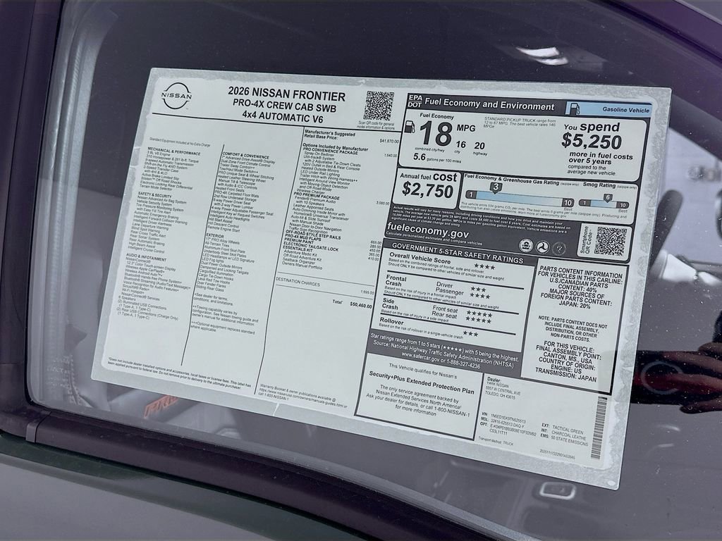 New 2026 Nissan Frontier PRO-4X w/ Pro Premium Package image 13