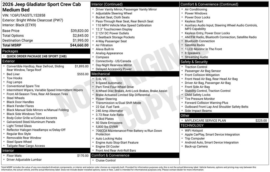 Used 2026 Jeep Gladiator Sport AWD/4WD image 6