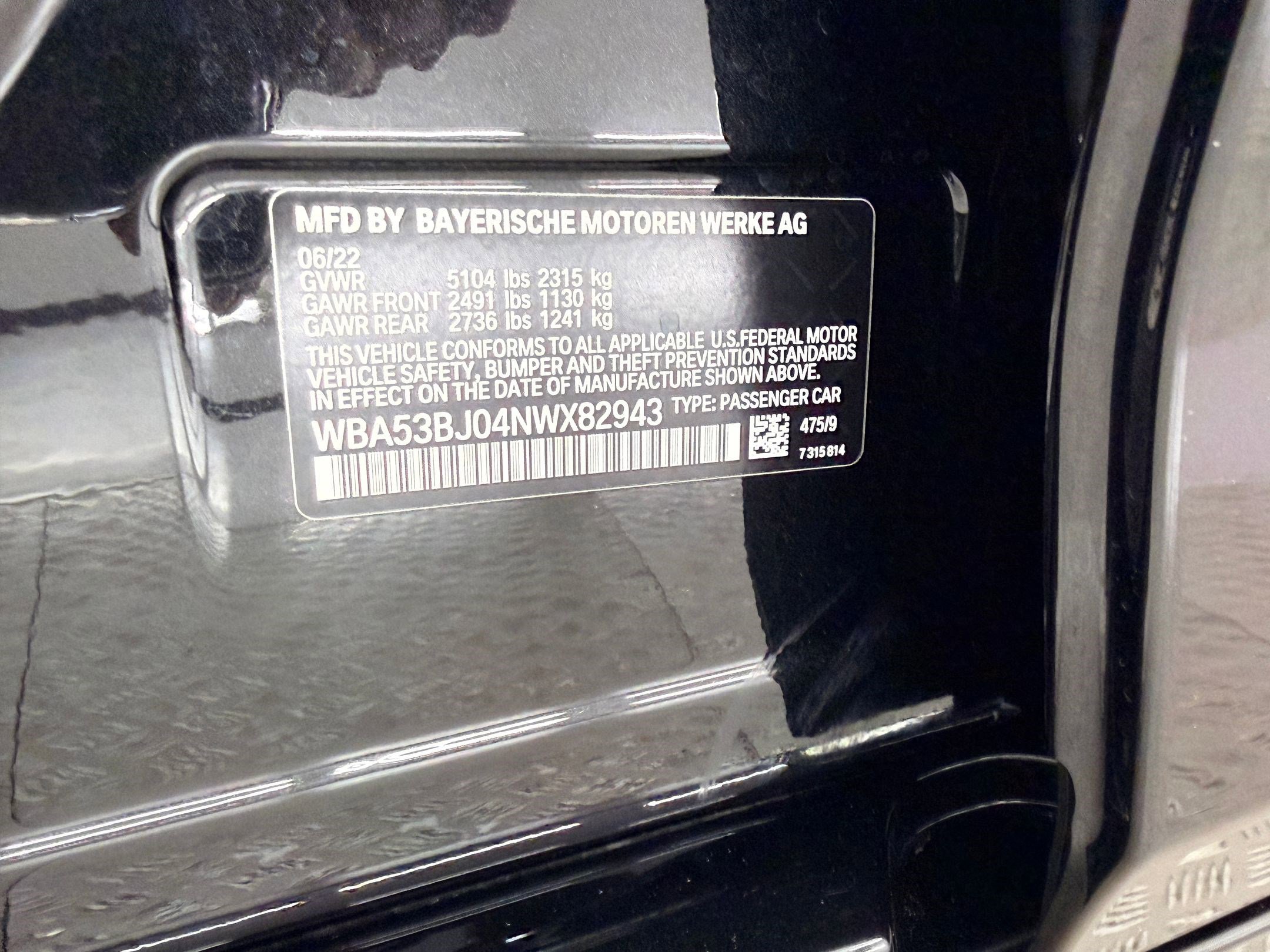 Certified 2022 BMW 540i w/ M Sport Package RWD image 21