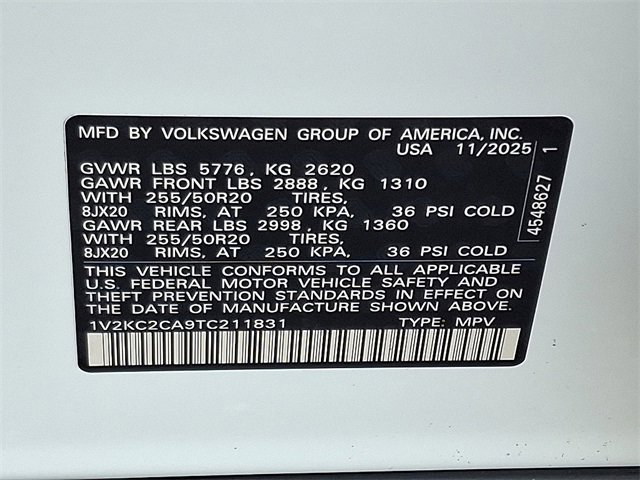 New 2026 Volkswagen Atlas Cross Sport SE image 11