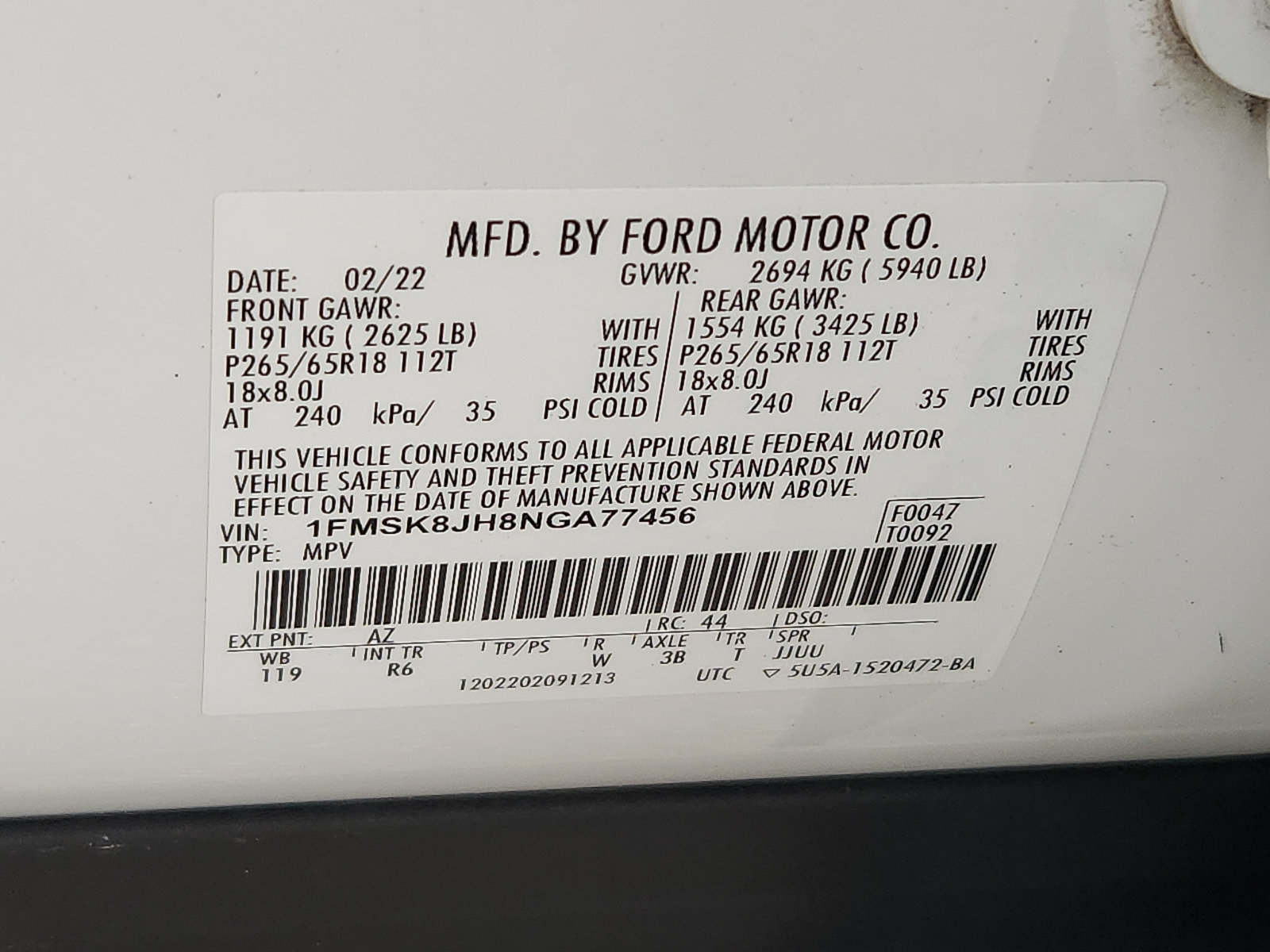 Used 2022 Ford Explorer Timberline AWD/4WD image 27