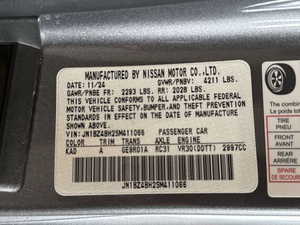 Used 2025 Nissan Z Performance w/ Floor Mat Package RWD image 27
