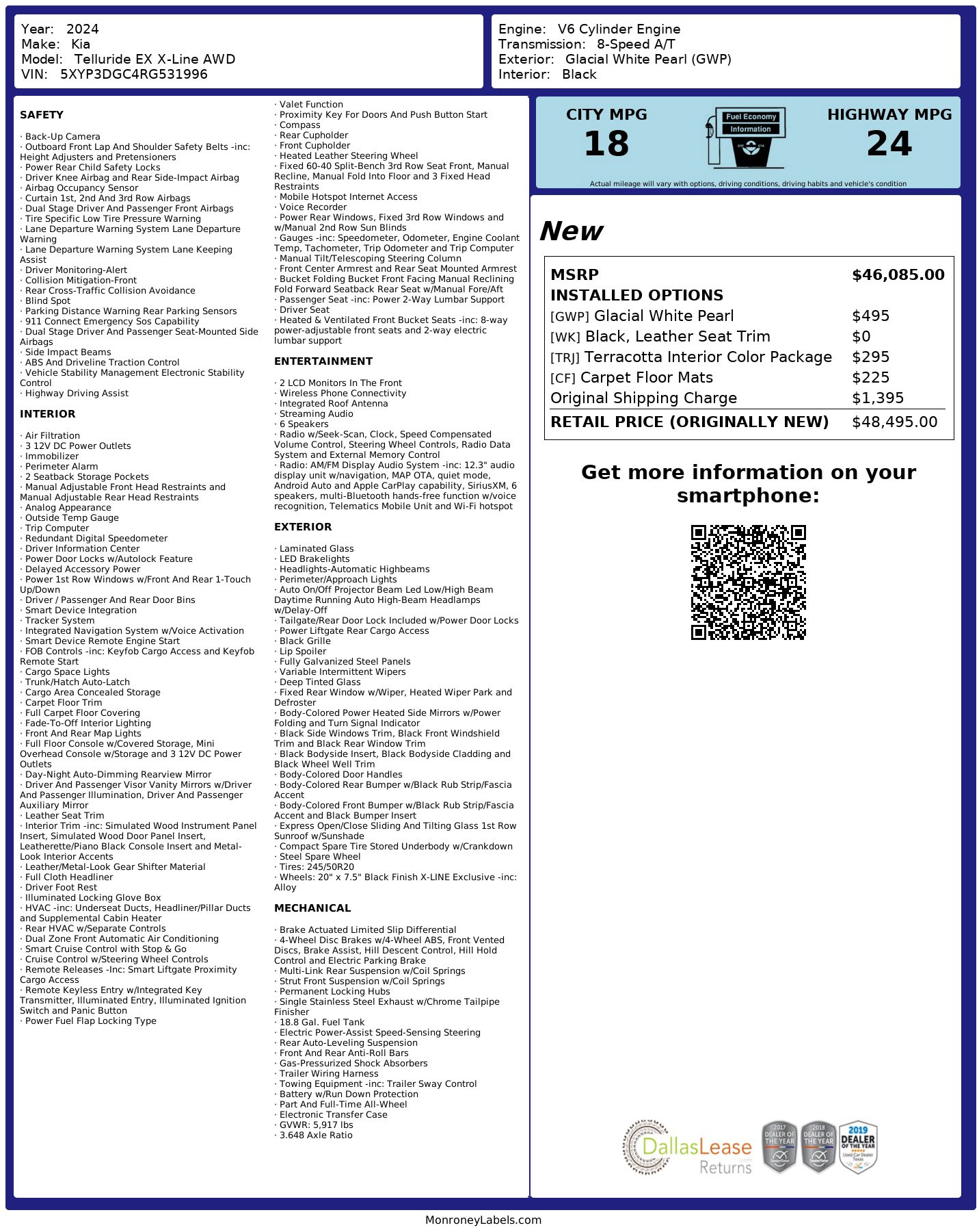 Used 2024 Kia Telluride EX X-Line AWD/4WD image 3