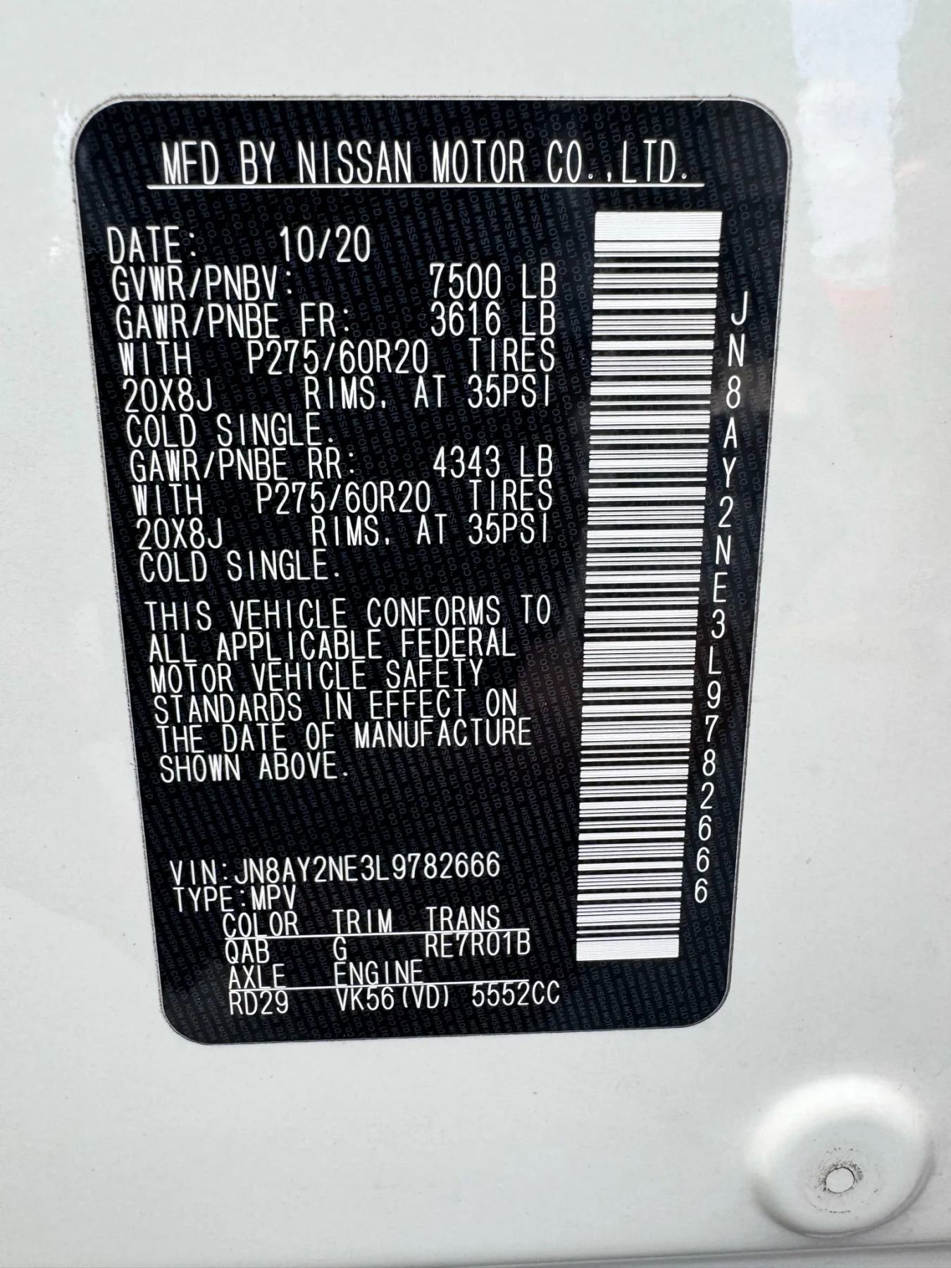 Used 2020 Nissan Armada Platinum w/ Captain's Chairs Package image 41