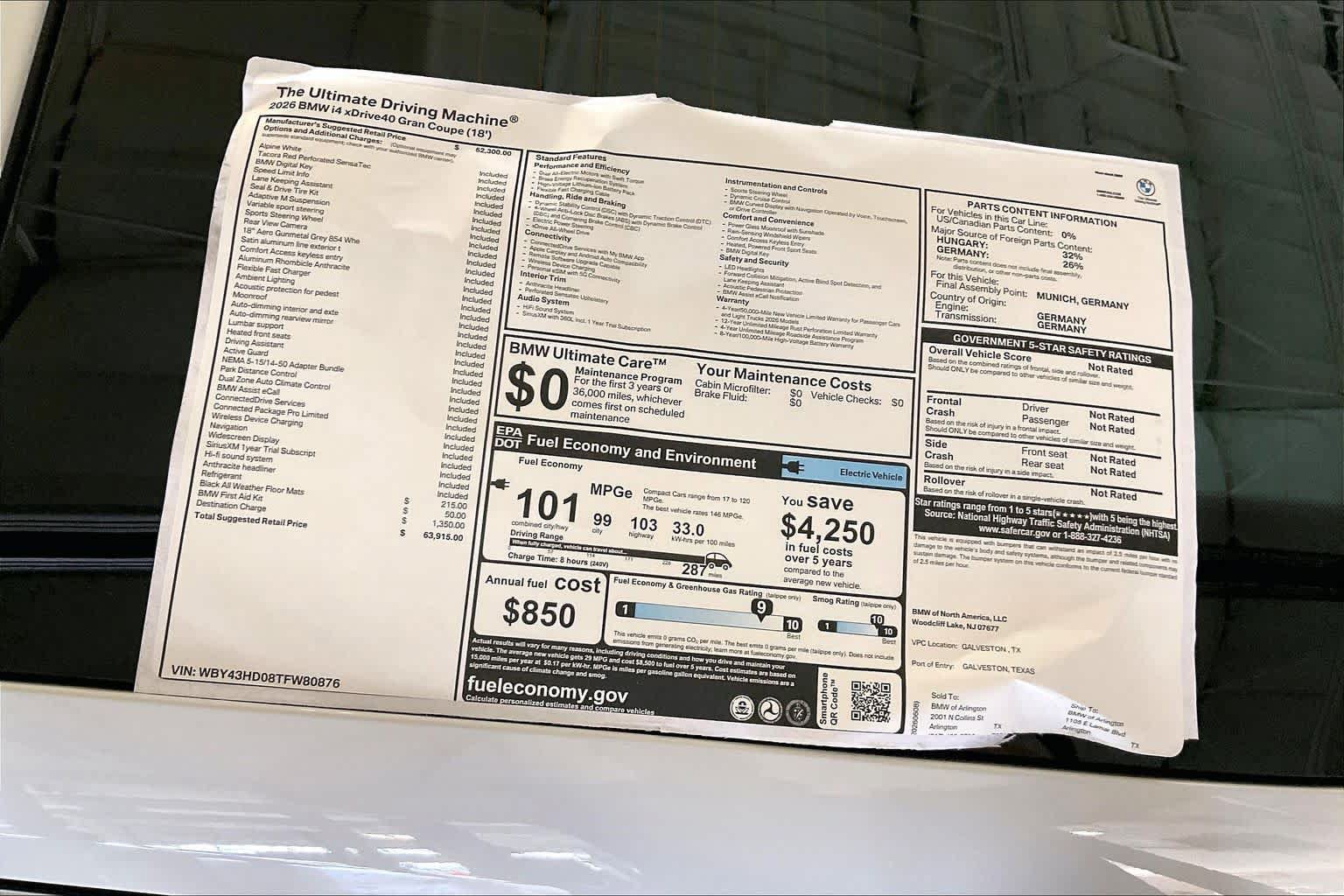 New 2026 BMW i4 xDrive40i AWD/4WD image 18