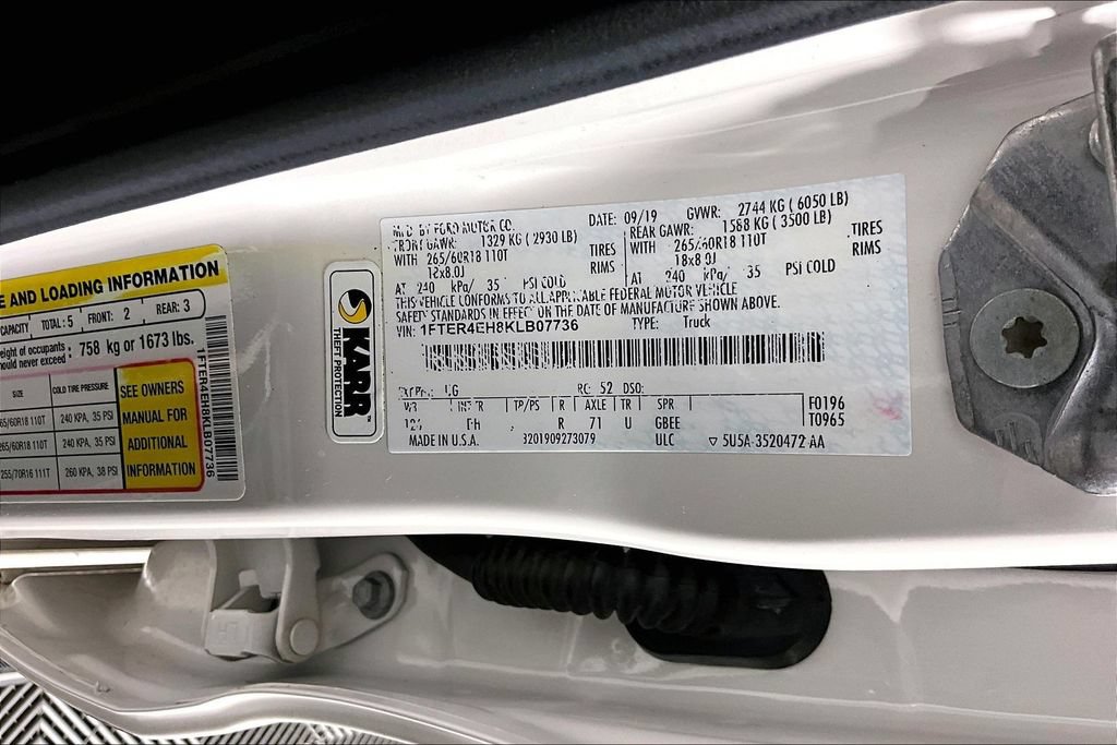 Used 2019 Ford Ranger Lariat w/ Equipment Group 501A Mid RWD image 19