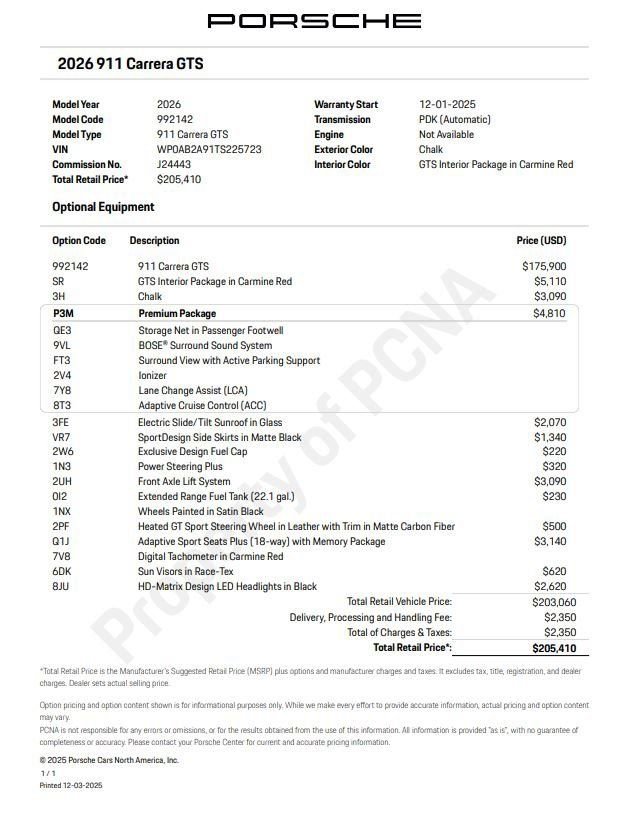 New 2026 Porsche 911 Carrera GTS image 6
