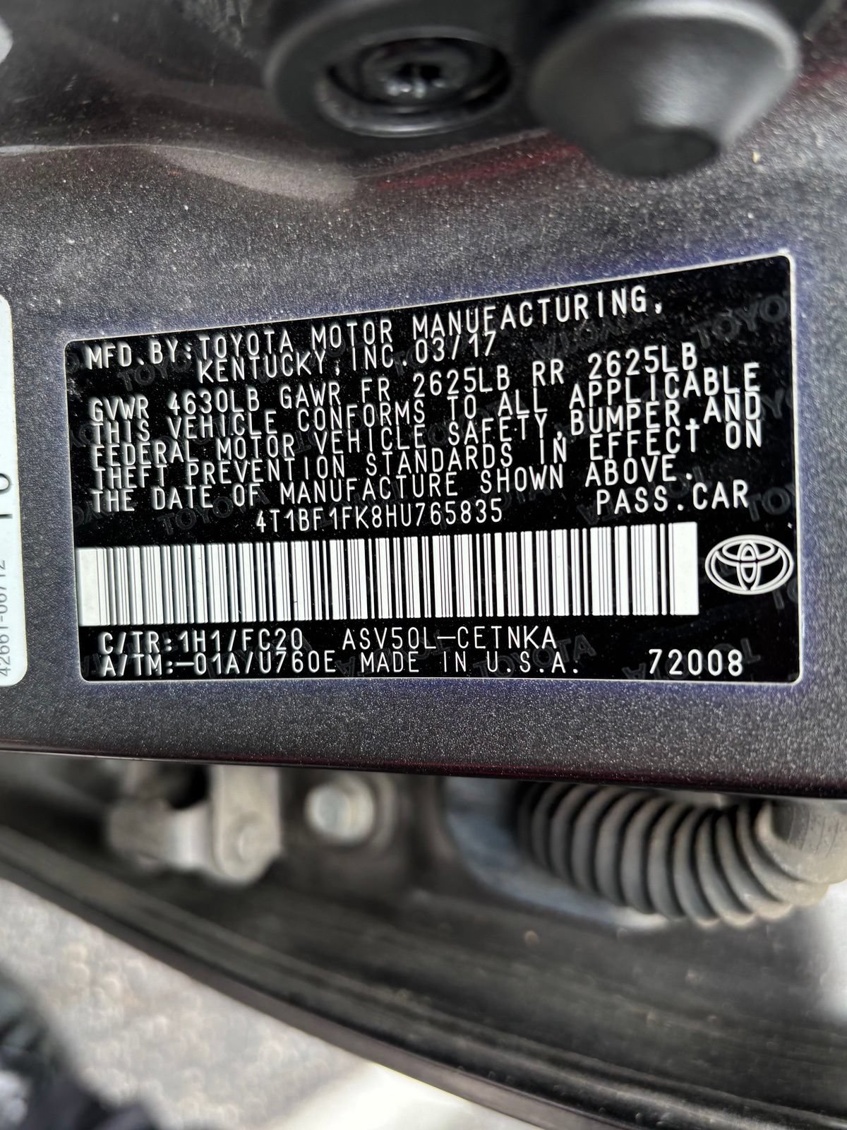 Used 2017 Toyota Camry LE FWD image 19