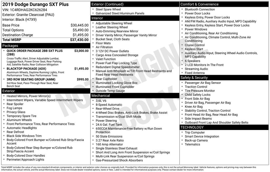 Used 2019 Dodge Durango SXT RWD image 37