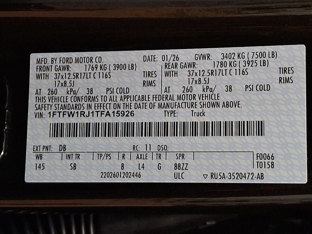Certified 2026 Ford F150 Raptor w/ Equipment Group 803A Raptor R AWD/4WD image 29