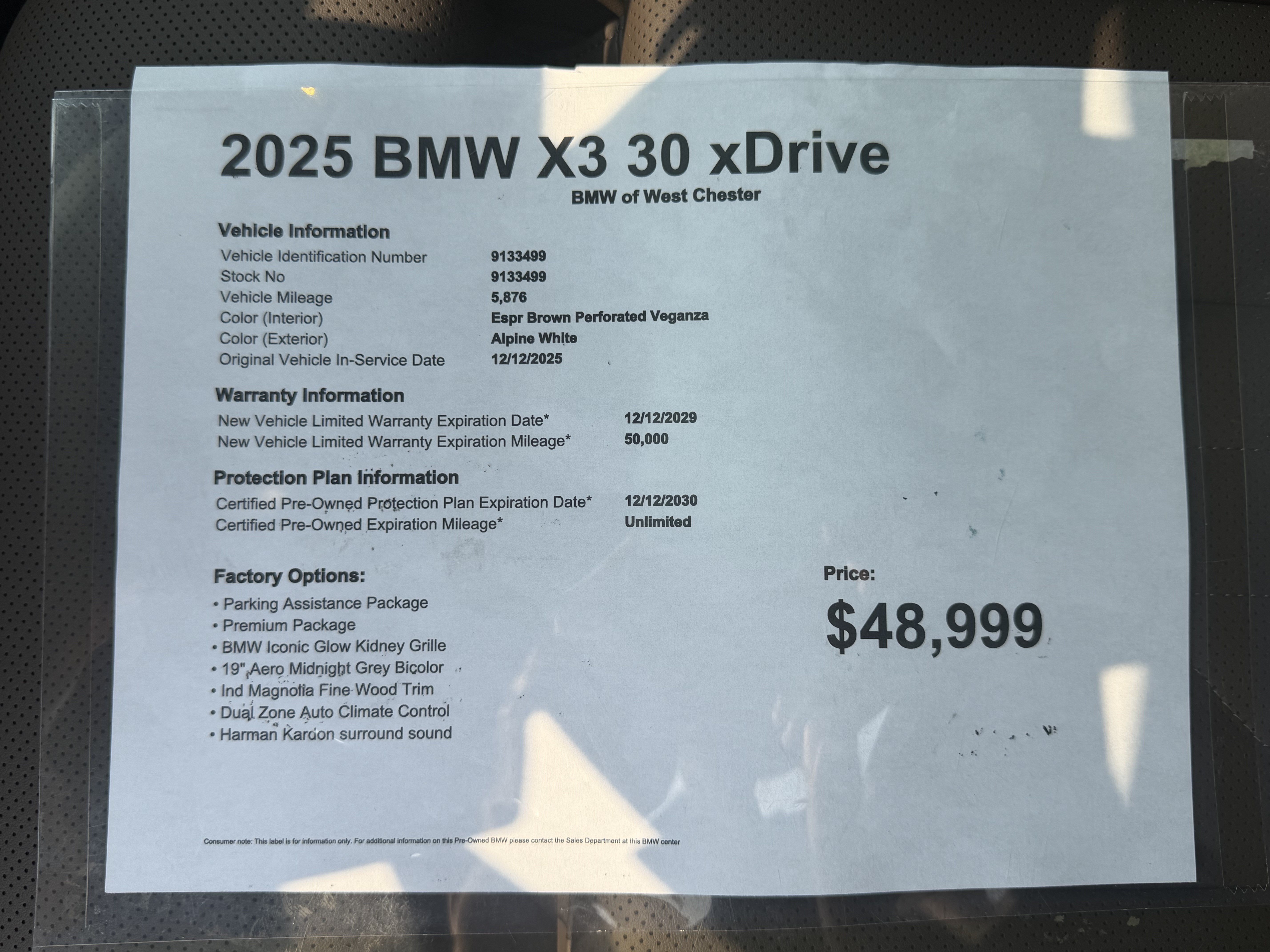Certified 2025 BMW X3 xDrive30i w/ Premium Package AWD/4WD image 20