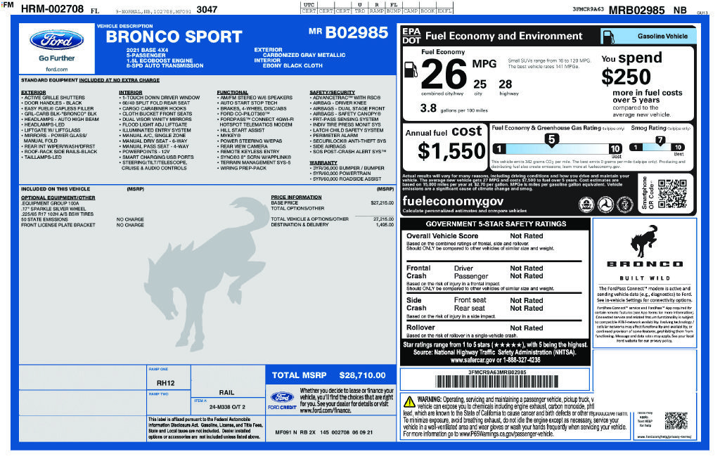 Used 2021 Ford Bronco Sport AWD/4WD image 8