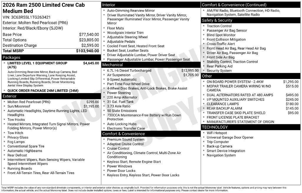 New 2026 RAM 2500 Limited AWD/4WD image 6