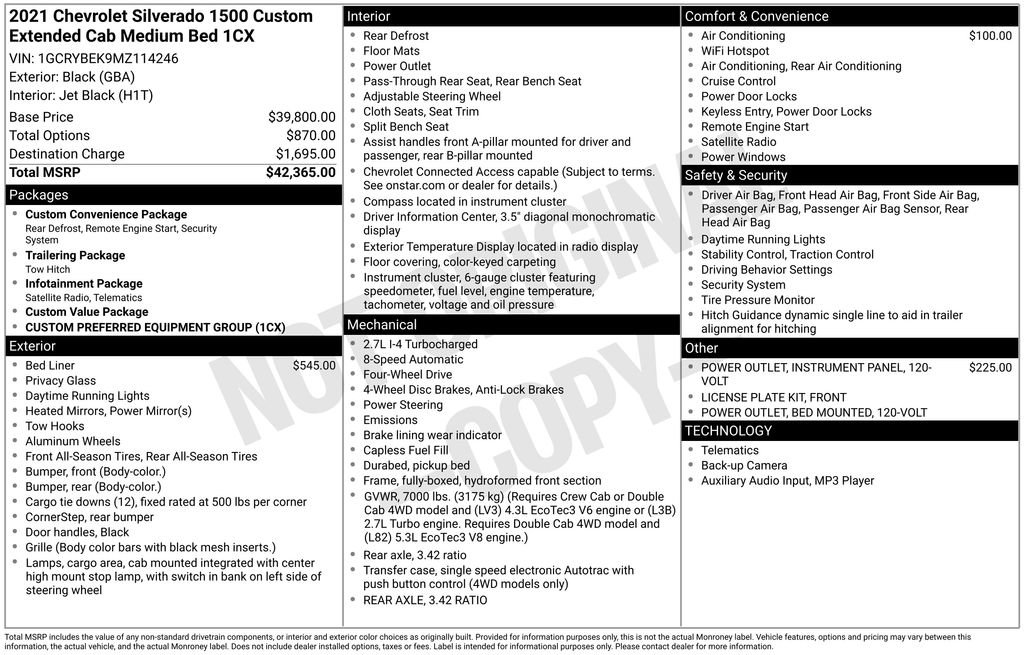 Used 2021 Chevrolet Silverado 1500 Custom image 9