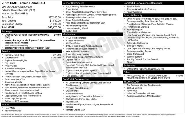 Used 2022 GMC Terrain Denali image 33