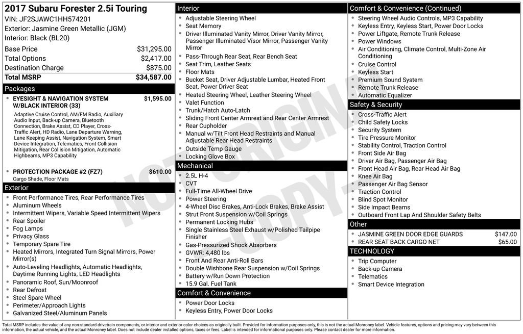 Used 2017 Subaru Forester 2.5i Touring image 14