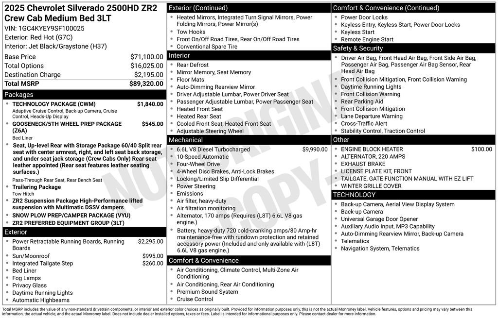 Certified 2025 Chevrolet Silverado 2500 ZR2 w/ Technology Package AWD/4WD image 6