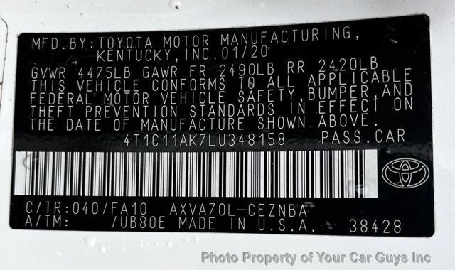 Used 2020 Toyota Camry LE FWD image 27