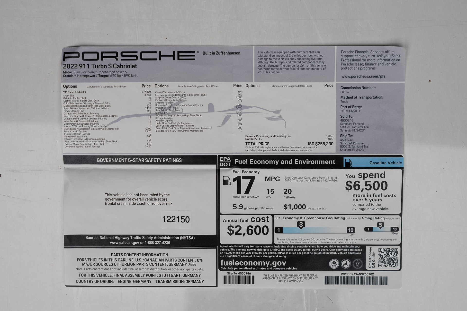 Used 2022 Porsche 911 Turbo S AWD/4WD image 87