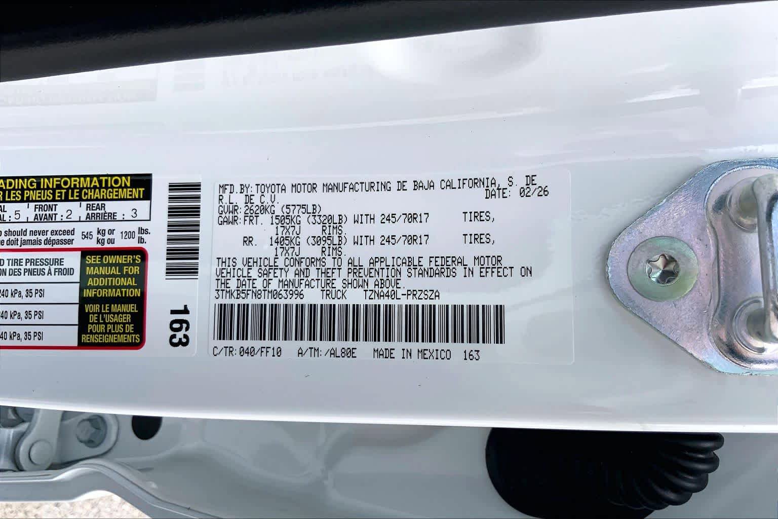 Used 2026 Toyota Tacoma SR5 RWD image 36