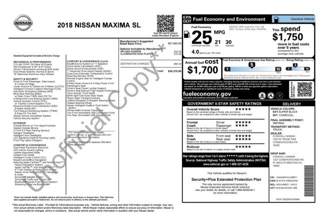 Used 2018 Nissan Maxima 3.5 SL image 62