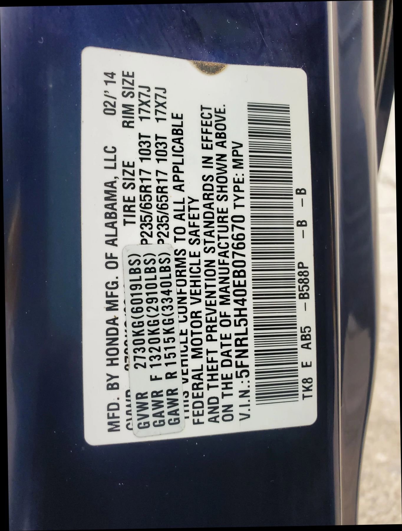 Used 2014 Honda Odyssey EX image 44